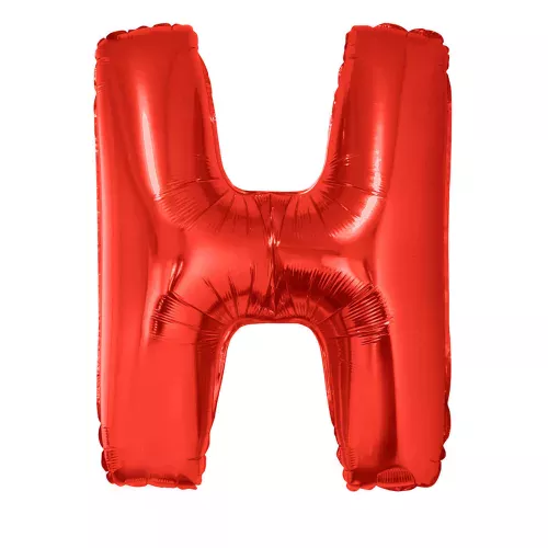Photo du produit Ballon aluminium géant lettre H rouge 102 cm