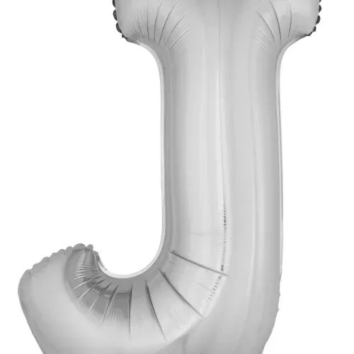 Photo du produit Ballon aluminium géant lettre J argenté 1m