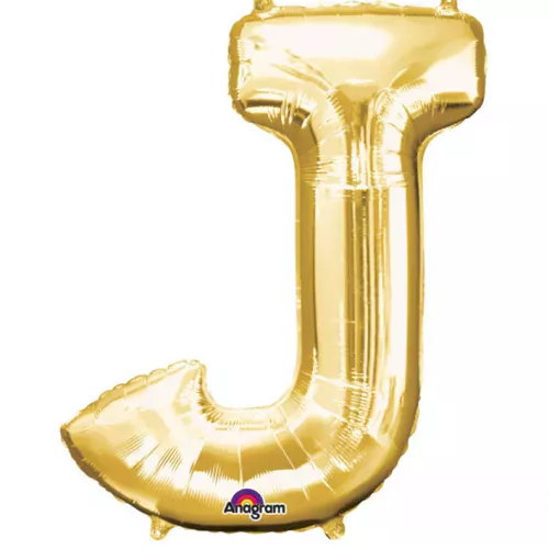 Photo du produit Ballon aluminium géant Lettre J or 58 x 83 cm