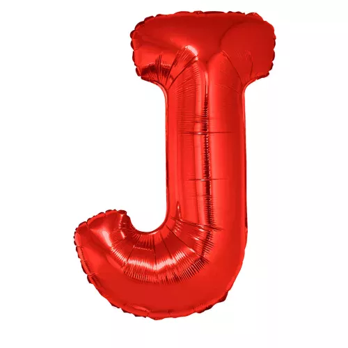 Photo du produit Ballon aluminium géant lettre J rouge 102 cm