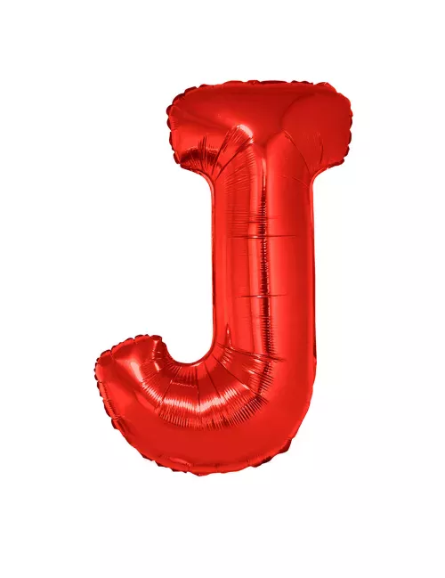 Photo du produit Ballon aluminium géant lettre J rouge 102 cm