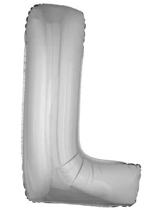 Photo du produit Ballon aluminium géant lettre L argenté 1m