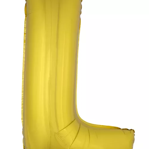 Photo du produit Ballon aluminium géant lettre L doré 1m