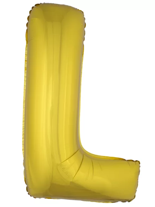 Photo du produit Ballon aluminium géant lettre L doré 1m