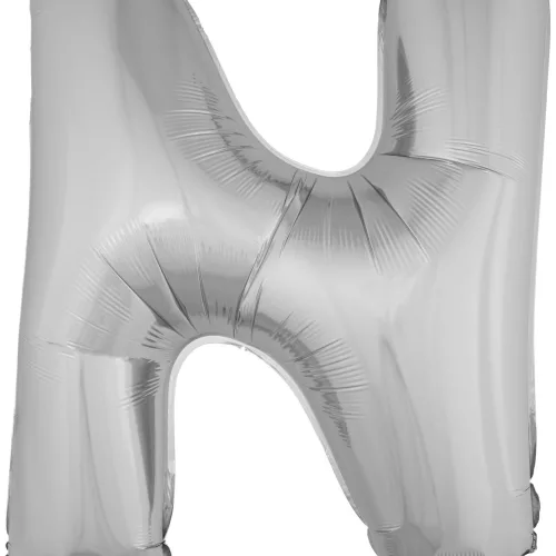 Photo du produit Ballon aluminium géant lettre N argenté 1m