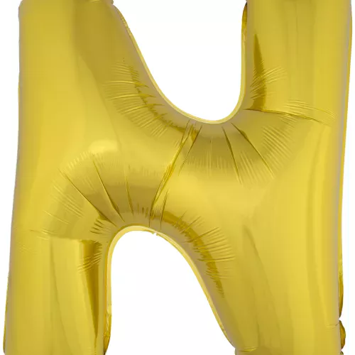 Photo du produit Ballon aluminium géant lettre N doré 1m