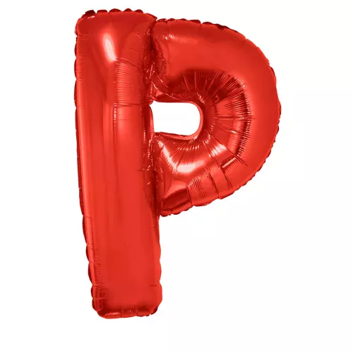 Photo du produit Ballon aluminium géant lettre P rouge 102 cm