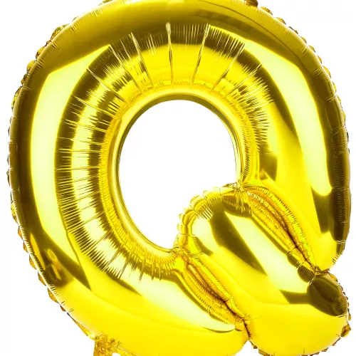 Photo du produit Ballon aluminium géant lettre Q doré 1m