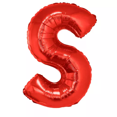 Photo du produit Ballon aluminium géant lettre S rouge 102 cm