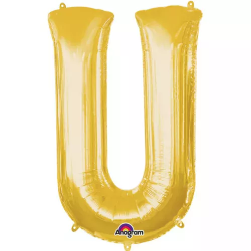 Photo du produit Ballon aluminium géant Lettre U or 58 x 83 cm