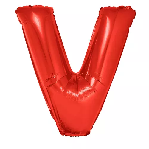 Photo du produit Ballon aluminium géant lettre V rouge 102 cm
