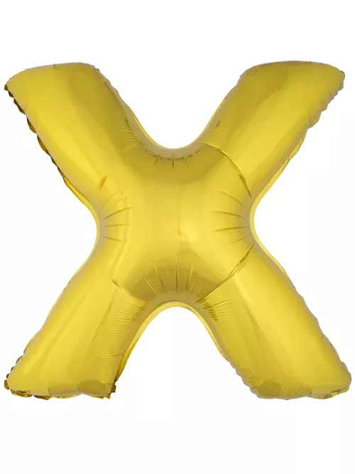 Photo du produit Ballon aluminium géant lettre X doré 1m