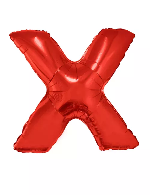 Photo du produit Ballon aluminium géant lettre X rouge 102 cm