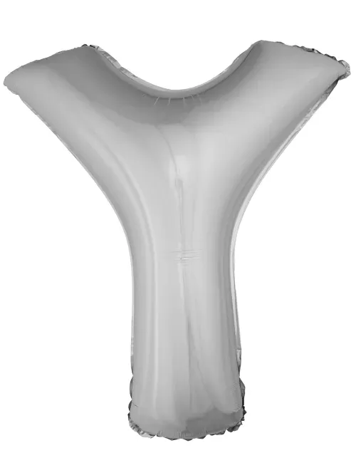 Photo du produit Ballon aluminium géant lettre Y argenté 1m