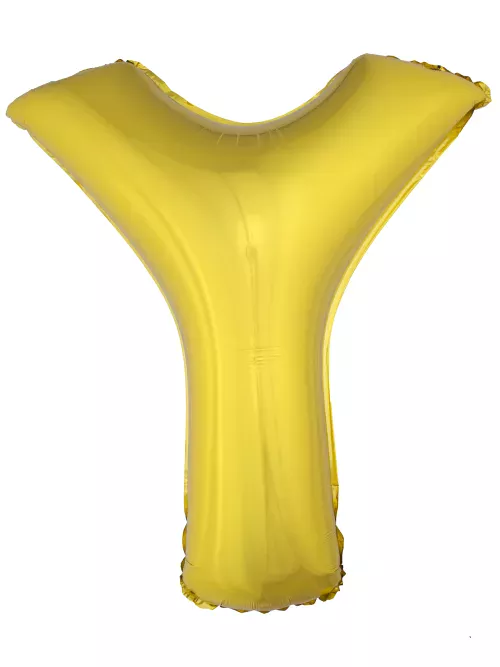Photo du produit Ballon aluminium géant lettre Y doré 1m
