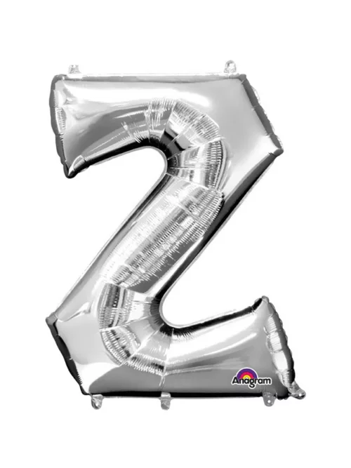 Photo du produit Ballon aluminium géant Lettre Z argent 63 x 83 cm