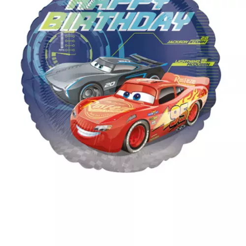 Photo du produit Ballon aluminium Happy Birthday Cars 3 43 cm