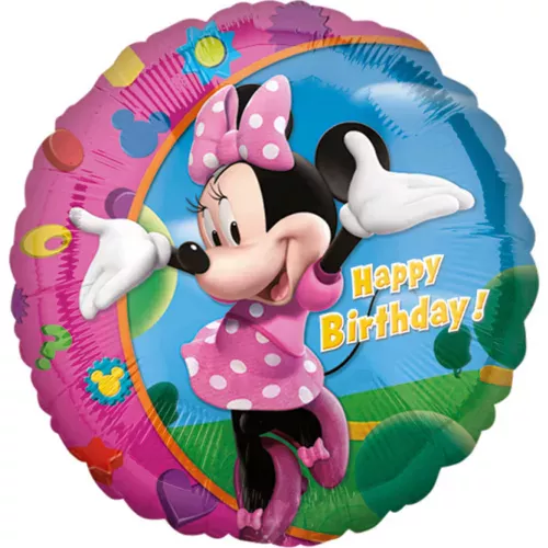 Photo du produit Ballon aluminium Happy Birthday Minnie 43 cm