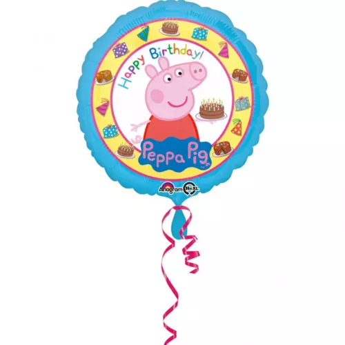 Photo du produit Ballon aluminium Happy Birthday Peppa Pig 43 cm