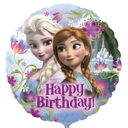 Photo du produit Ballon aluminium Happy Birthday La Reine des Neiges