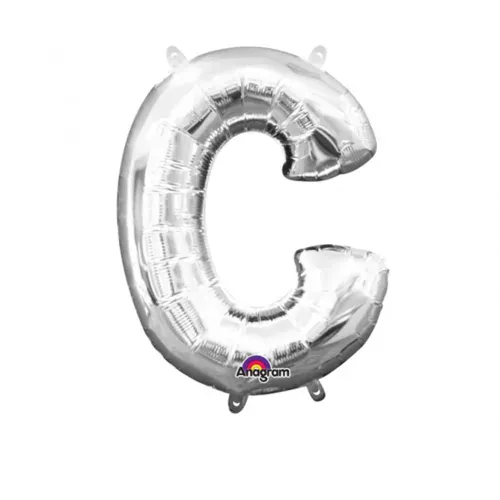 Photo du produit Ballon aluminium Lettre C argenté 33 cm