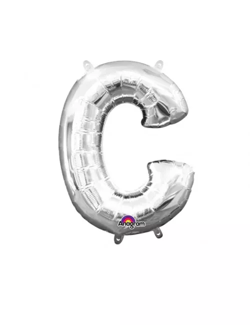 Photo du produit Ballon aluminium Lettre C argenté 33 cm