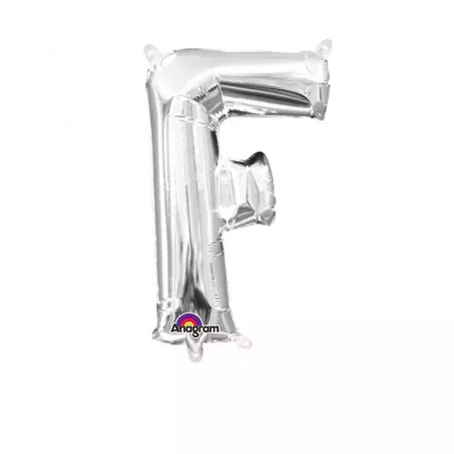 Photo du produit Ballon aluminium lettre F argenté 33 cm