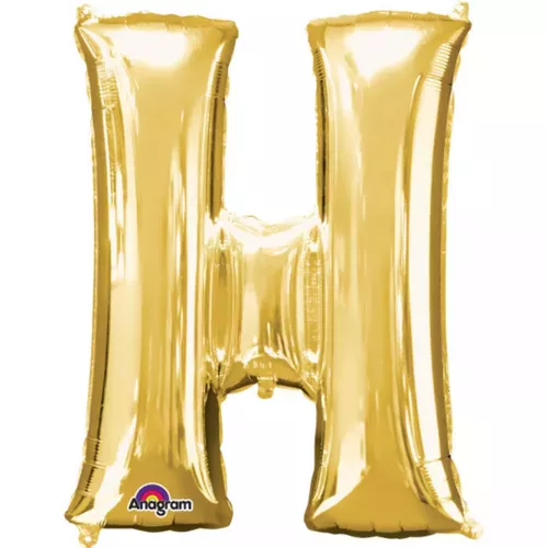 Photo du produit Ballon aluminium Lettre H doré 33 cm