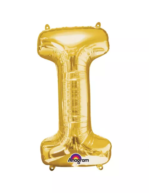Photo du produit Ballon aluminium Lettre I doré 33 cm