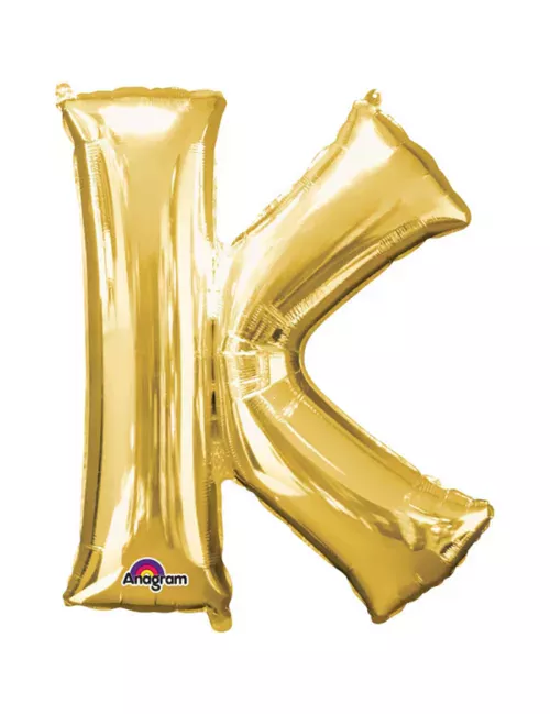 Photo du produit Ballon aluminium Lettre K doré 33 cm