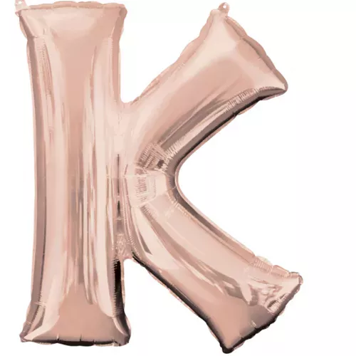 Photo du produit Ballon aluminium Lettre K rose gold 66 x 83 cm