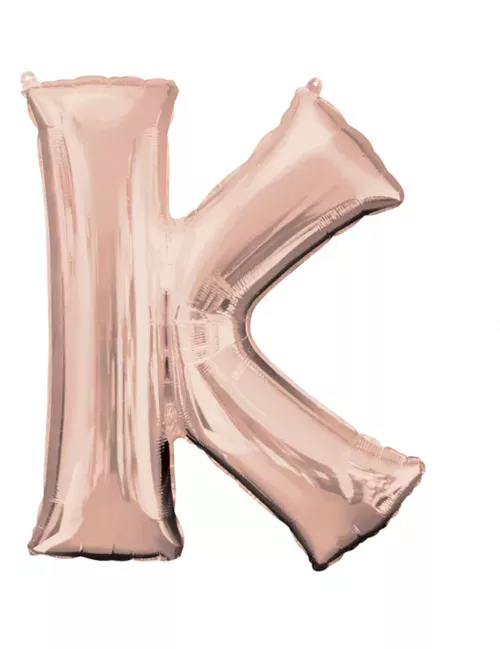 Photo du produit Ballon aluminium Lettre K rose gold 66 x 83 cm