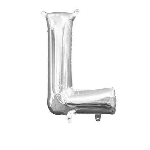 Photo du produit Ballon aluminium Lettre L argenté 33 cm