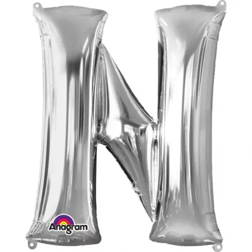 Photo du produit Ballon aluminium Lettre N argenté 33 cm
