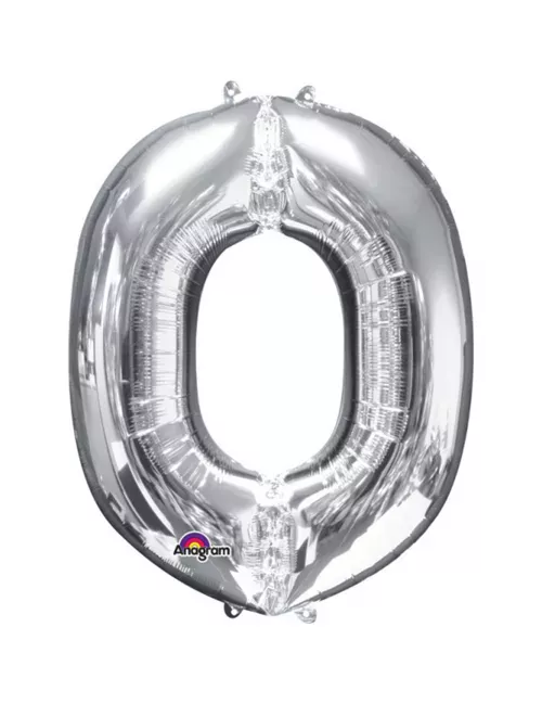 Photo du produit Ballon aluminium Lettre O argenté 33 cm