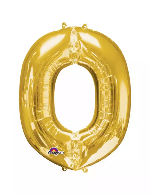 Photo du produit Ballon aluminium Lettre O doré 33 cm