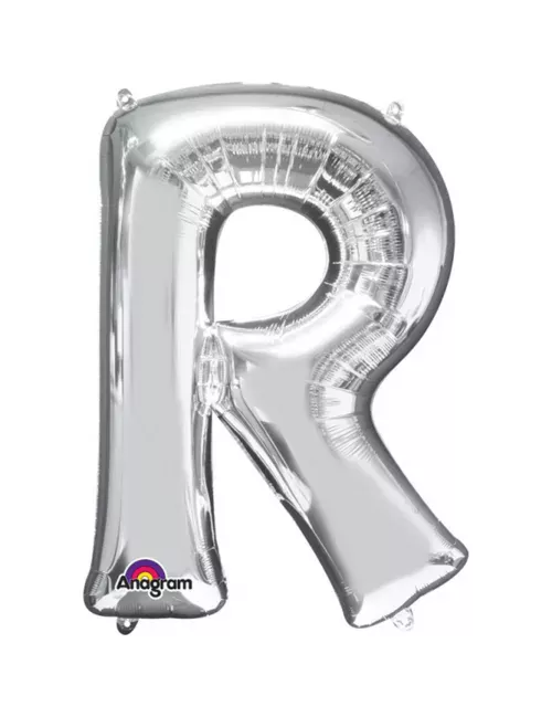 Photo du produit Ballon aluminium Lettre R argenté 33 cm