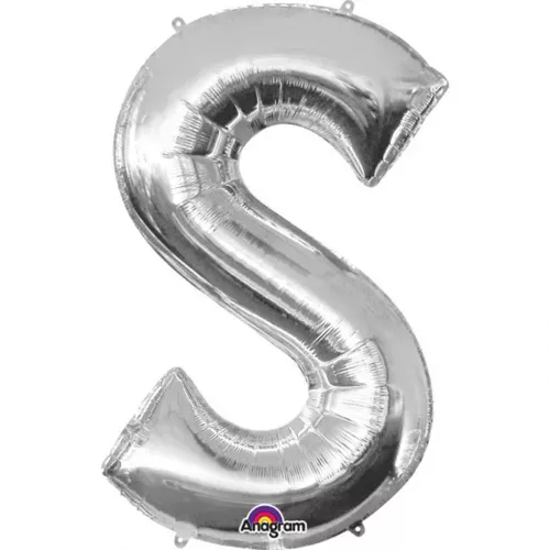 Photo du produit Ballon aluminium Lettre S argenté 33 cm