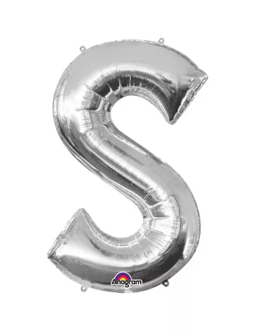 Photo du produit Ballon aluminium Lettre S argenté 33 cm