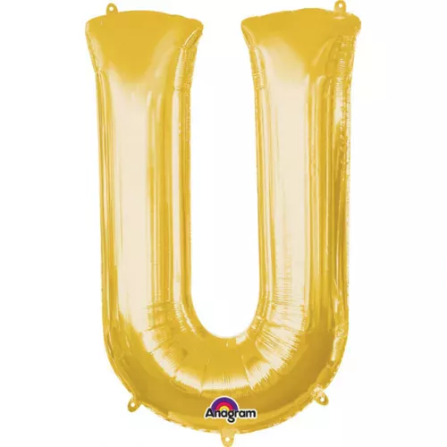 Photo du produit Ballon aluminium Lettre U doré 33 cm