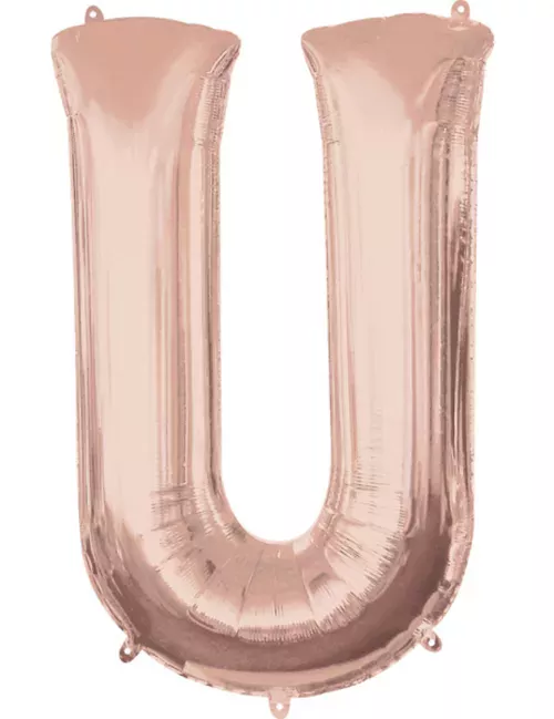 Photo du produit Ballon aluminium Lettre U rose gold 58 x 83 cm