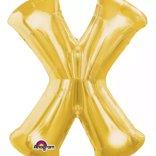 Photo du produit Ballon aluminium Lettre X doré 35 cm