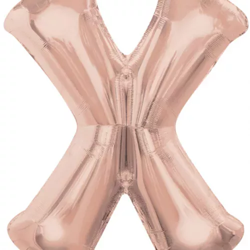 Photo du produit Ballon aluminium Lettre X rose gold 68 x 88cm