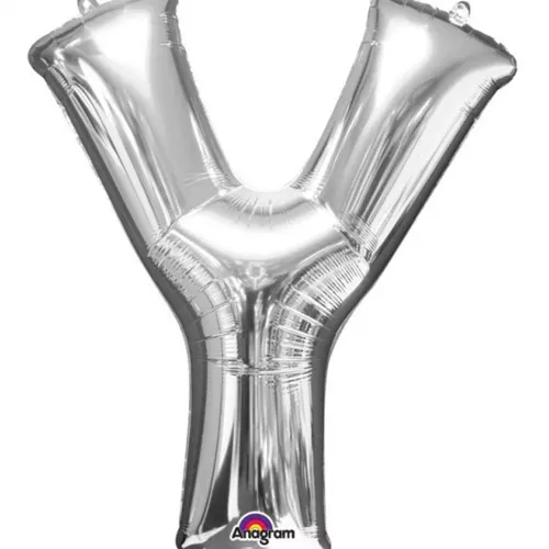 Photo du produit Ballon aluminium Lettre Y argenté 35 cm