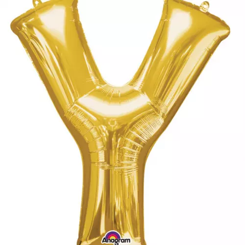 Photo du produit Ballon aluminium Lettre Y doré 35 cm