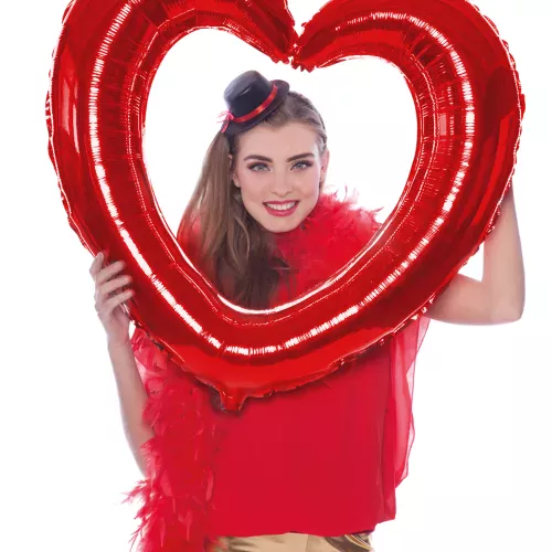 Photo du produit Ballon cadre en forme de c?ur rouge