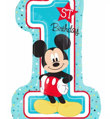 Photo du produit Ballon chiffre 1 aluminium Mickey 48 X 71 cm