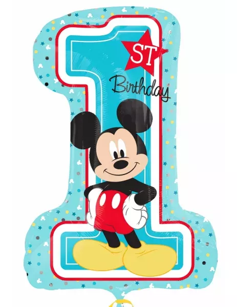 Photo du produit Ballon chiffre 1 aluminium Mickey 48 X 71 cm