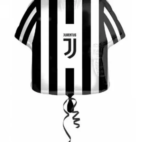 Photo du produit Ballon en aluminium Maillot de la Juventus noir et blanc 60 cm