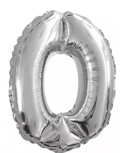 Photo du produit Ballon aluminium chiffre 0 35 cm